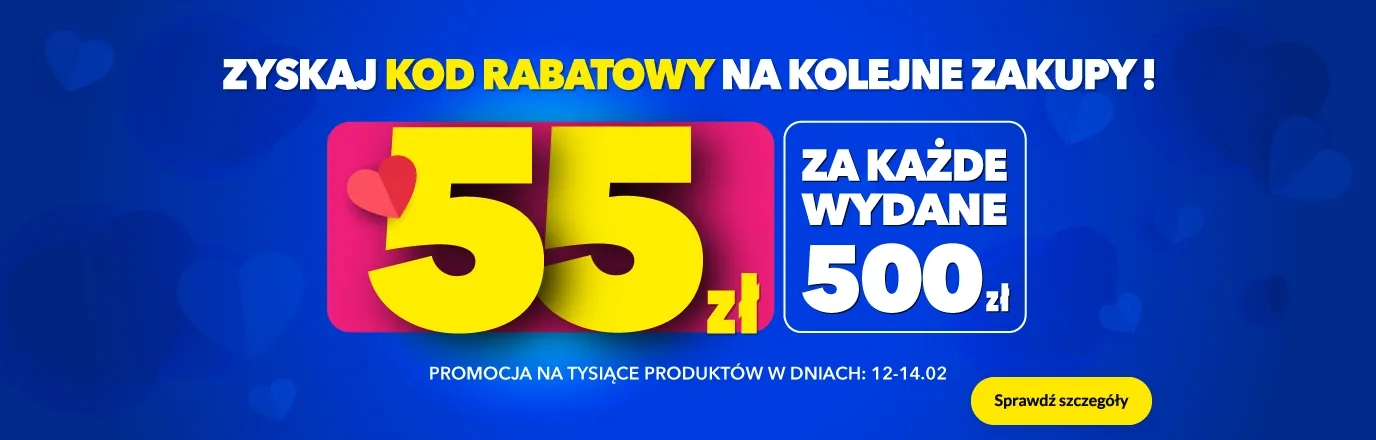 55zł za każde wydane 500zł
